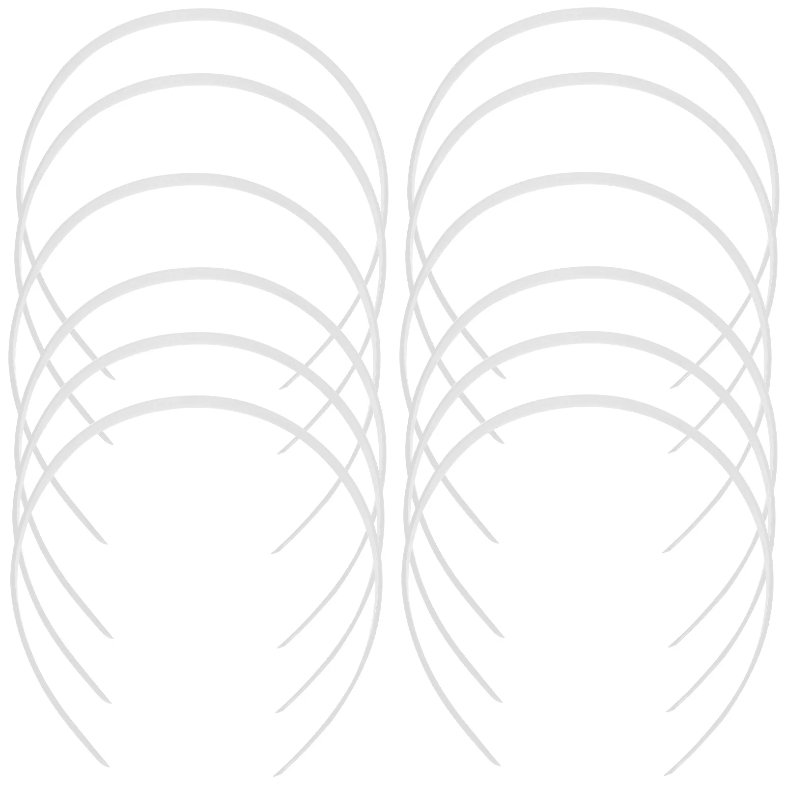 12 pezzi di plastica semplici fasce magre bianche accessori per capelli fai da te per le donne nastro artigianale avvolgere il lavaggio del viso trucco matrimonio