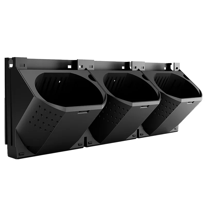 3 holes Wall Mounted Plant Pot Vertical Greening Planter Box  Forest Box Garden Wall Hanging Flower Trough Plant Fence Pot