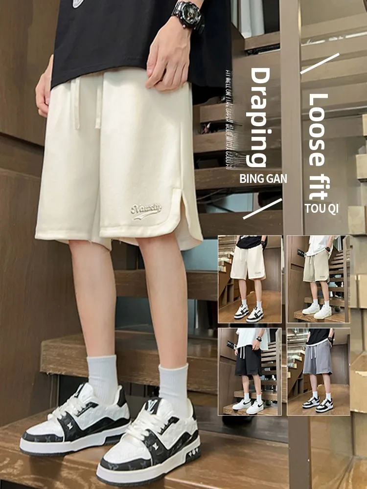 American Sle Men's ort Pants Summer Heavyweight  Color Five-Quarter Baskeall Sports Casual Teenage Boys' Pants