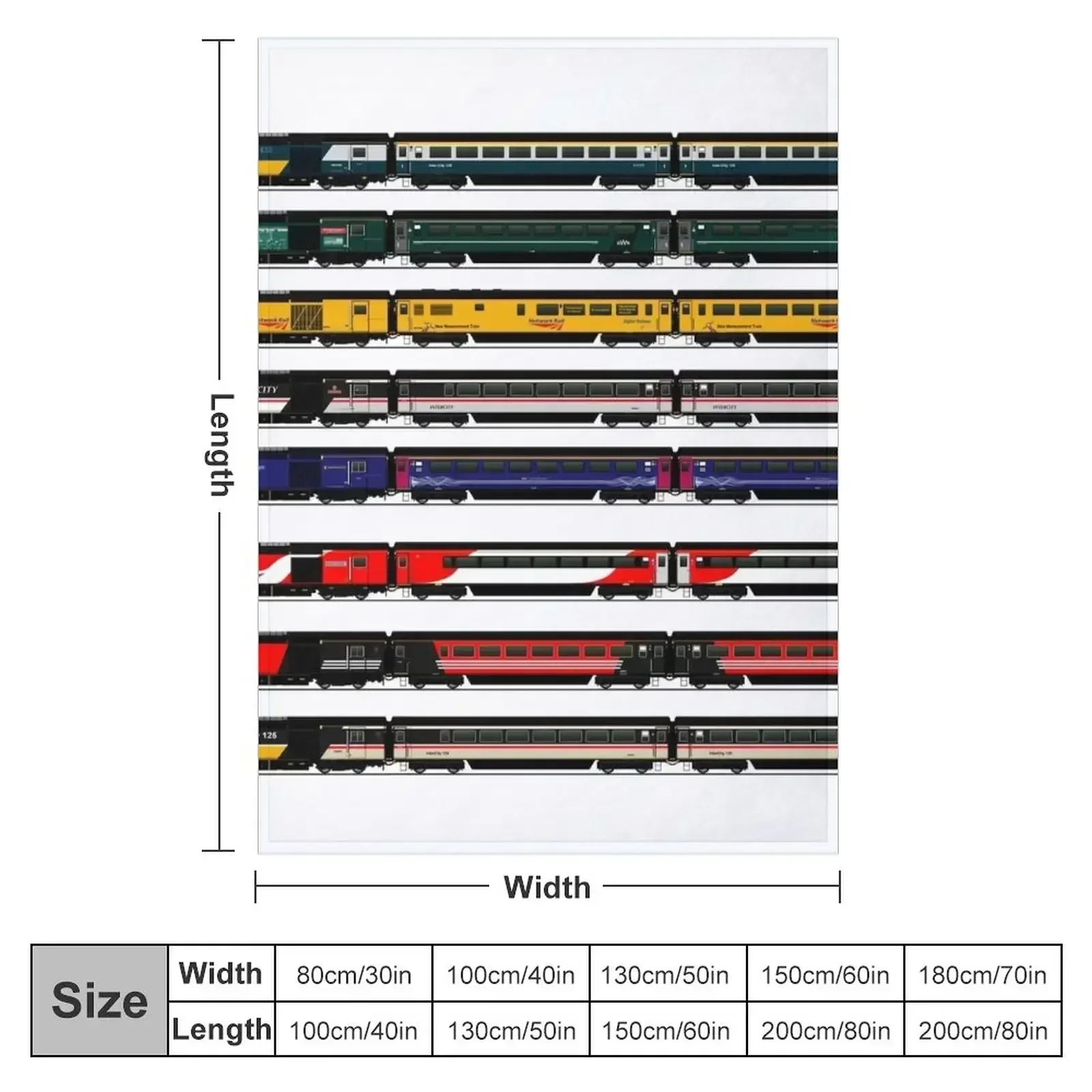 INTERCITY 125 HST LOCOMOTIVES Throw Blanket couch cozy soft plush fuzzy picnic outdoor blanket