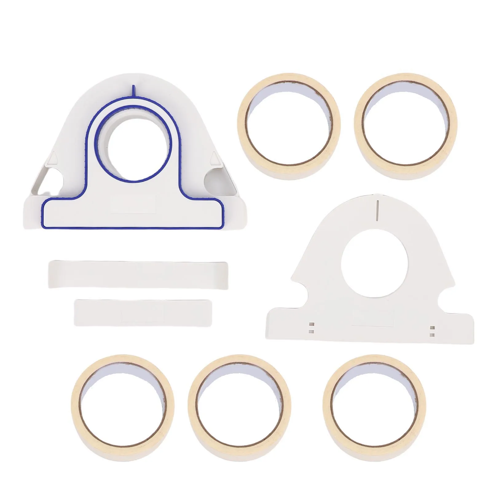 

Masking Tape Applicator Set Masking Tape Applicator Set Painter Tape Dispenser and 5 Rolls of 25mm White Tapes for Decoration