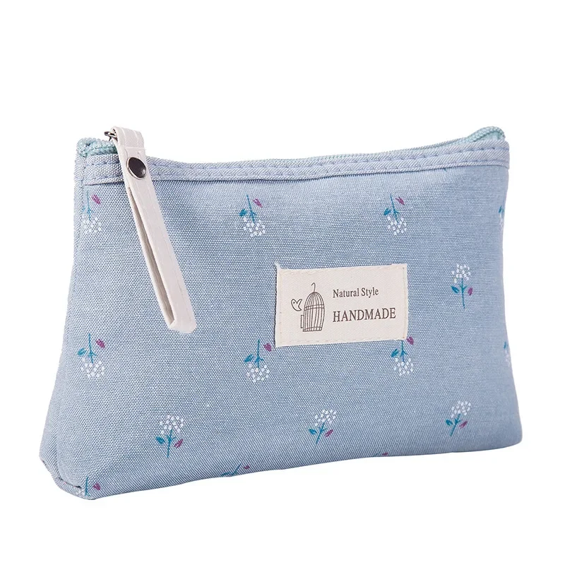 

Fashion Printed Canvas Makeup Bags Portable Zipper Travel Cosmetic Organizer for Women Toiletry Pouch Side Bag for Ladies