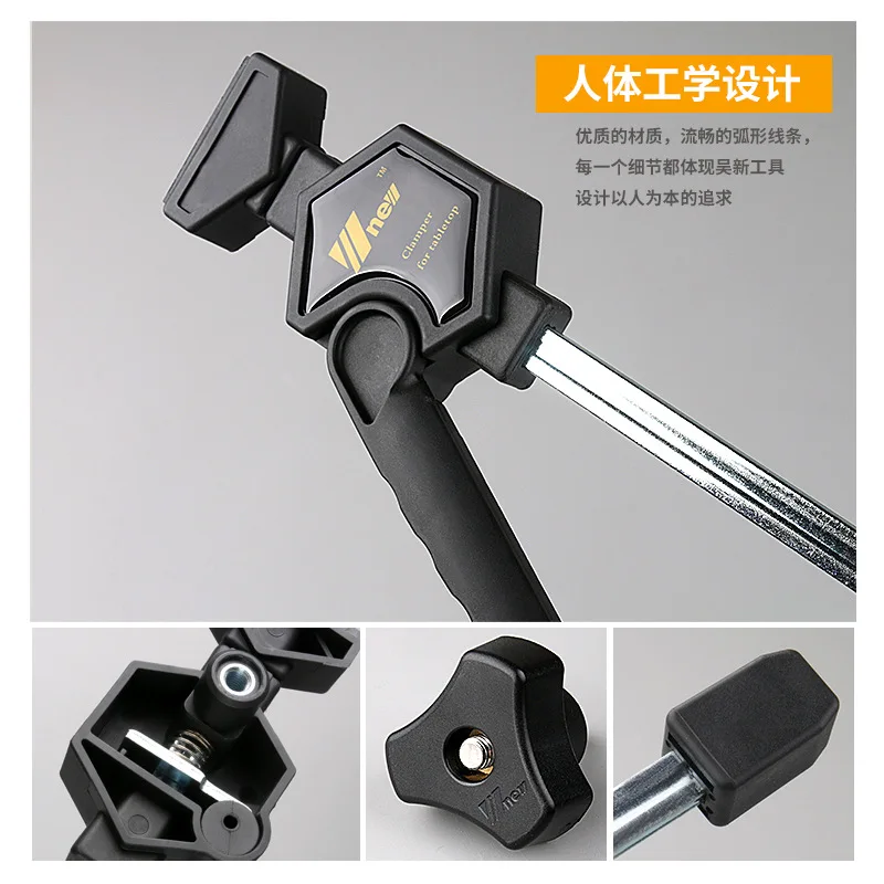 Workbench Dog Holes Quick Acting Hold Down Clamp Adjustable Fast Fixed Clip Fixture for Woodworking Benches 19/20MM Hole Tool