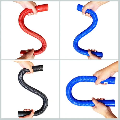 Imagen 2 del producto Manguera de silicona de tubo corrugado de alambre de acero negro, tubo de entrada de alta presión y alta temperatura, conexión de filtro de aire Intercooler