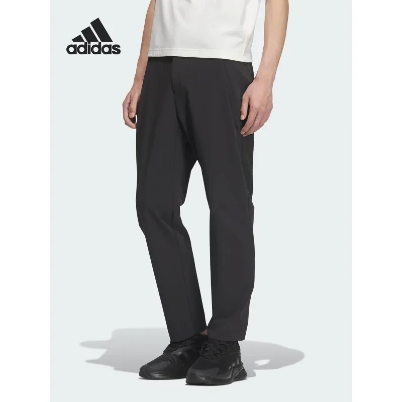 Adidas Soft Fleece Lined Relaxed Waist Wide Leg Zip Pockets Camping Long TrousersJL9351