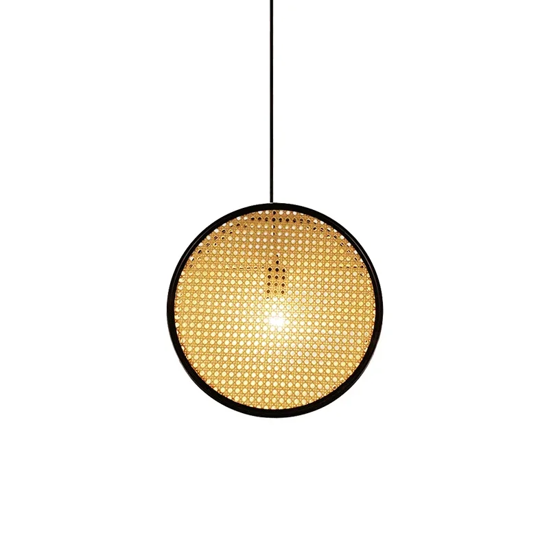 Rattan Chandelier Pendant Light Ceiling Lamp Living Room Study Japanese Restaurant Creative Designer Hotel Decorative Table