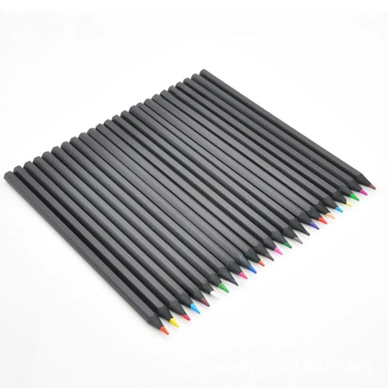 오일 아트 연필 드로잉 스케치 아티스트, 성인 무독성 색상, 학용품 선물, 24 색
