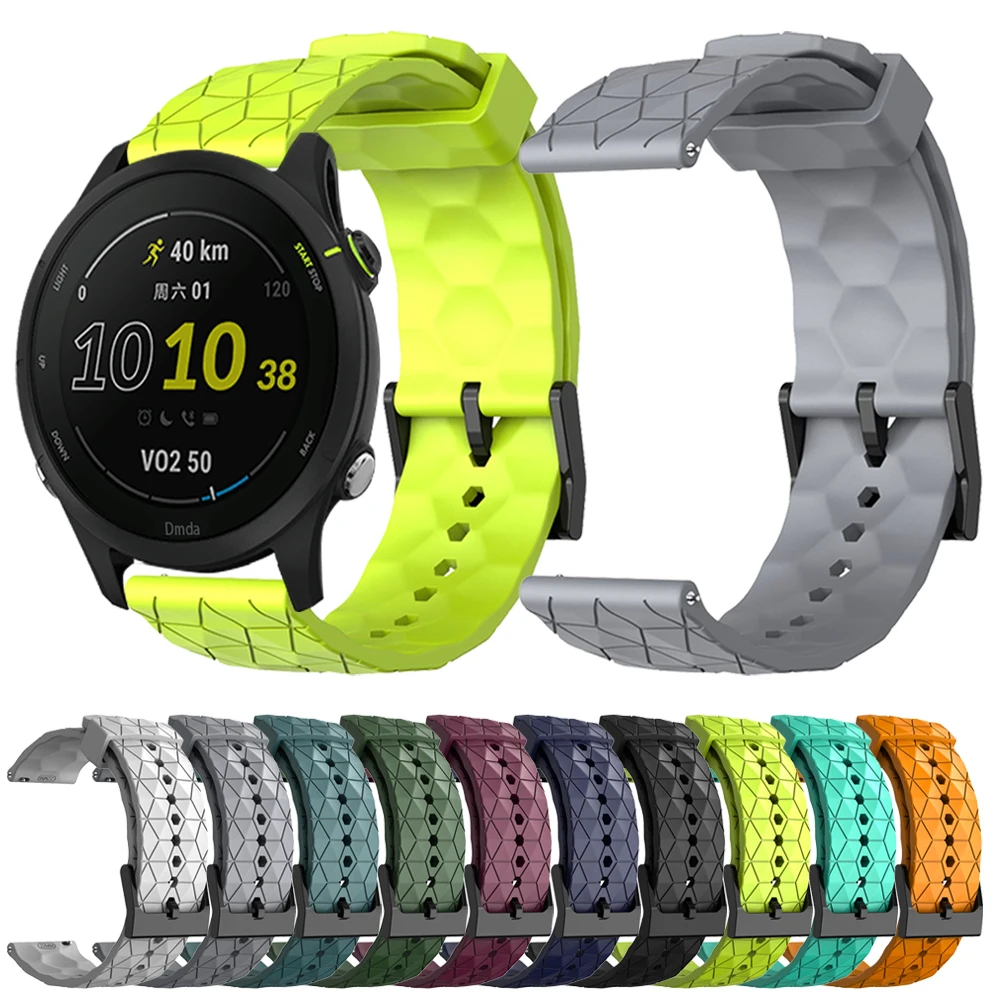 Bracelet en silicone pour Garmin Forerunner, bracelet de sport, accessoires de remplacement, bande de musique, 22mm, 20mm, 255, 265, 245, 165, Venu 3, 2