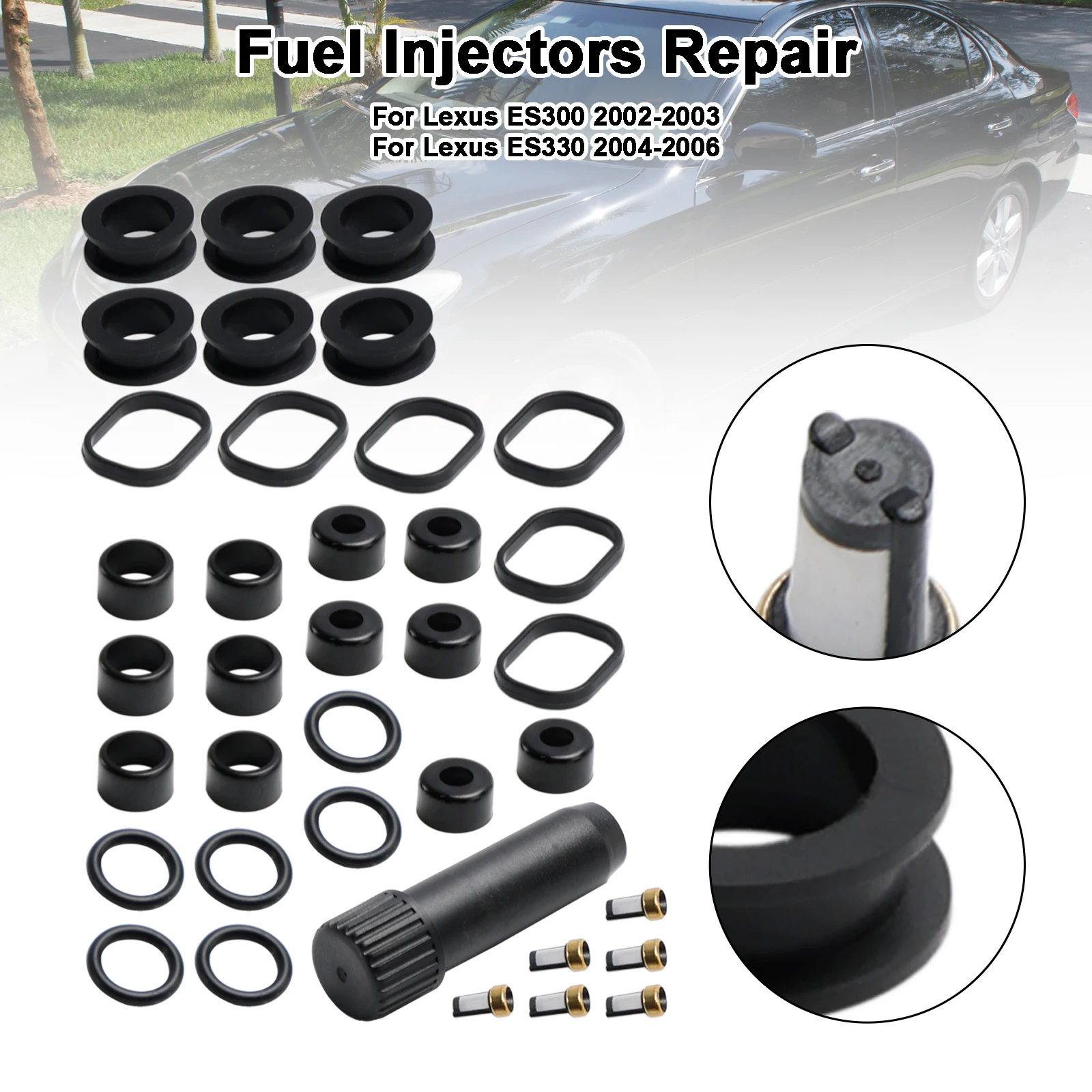 Artudatech Fuel Injector Repair Seal Kit 23250-20030 Fit Lexus ES300 ES330 RX330 RX400H