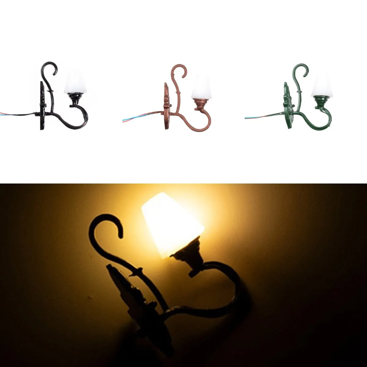

Microlandscape Simulation Model Lamp Decoration Lamp Building Sand Table Model Wall Lamp Material With Light Model Wall Lamp