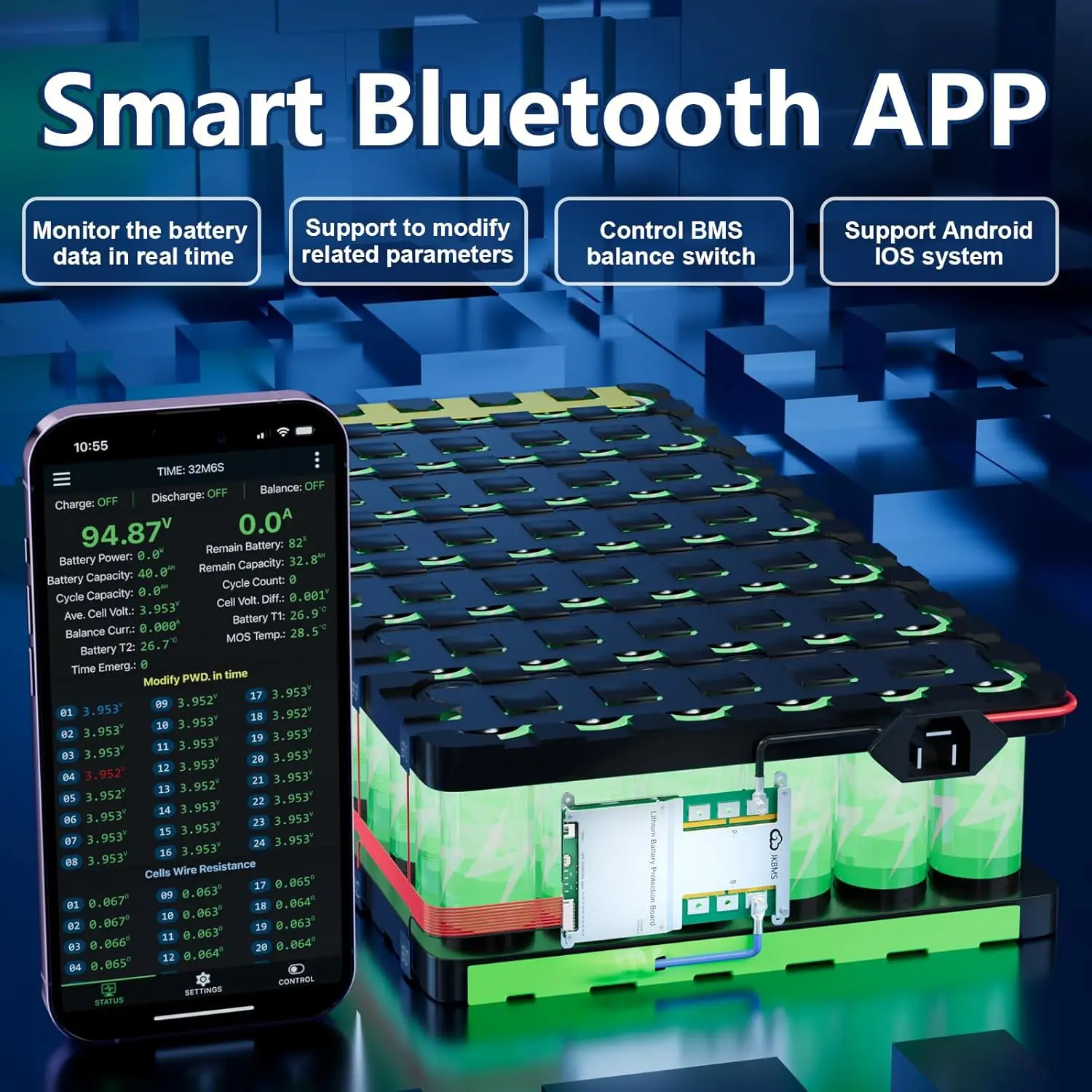 JIKONG JK BMS Active Balance BMS 3S 4S 5S 6S 7S 8S Smart BMS 100A 150A 200A 300A Lifepo4 Li-Ion Lto BatteryTC