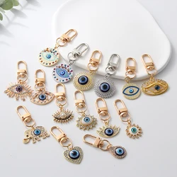 Handmade Alloy Keychains Multiple Evil Eyes Religious Key Rings For Women Men Friendship Gift Handbag Decoration Jewelry