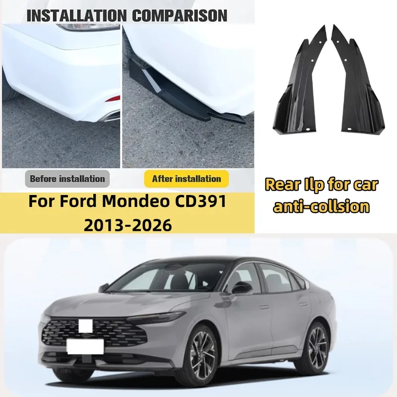 Car Rear Bumper Spoiler Lip Diffuser Side Skirt Splitter Wrap Angle Anti-Crash Protection For Ford Mondeo CD391 2013-2026