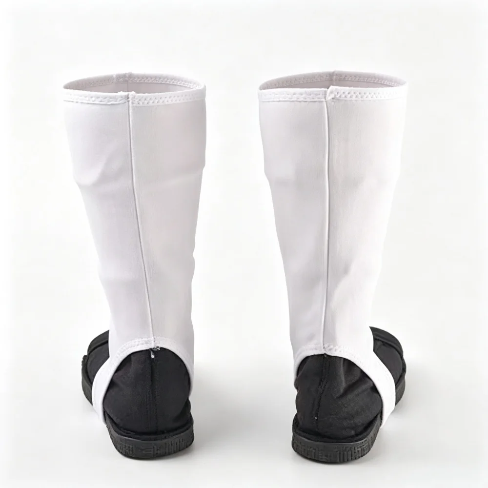 Open Toe Ninja Boots Side Zipper Stretch Fabric Sandal Boots Anime Cosplay Costume Footwear for Halloween Party
