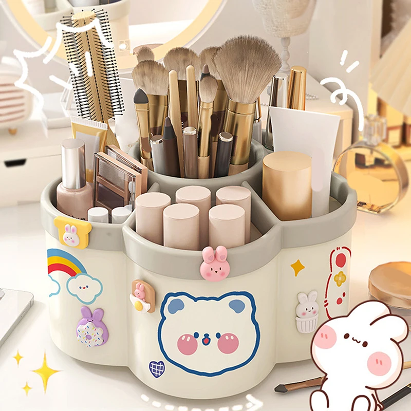 1 Piece 360° Desktop Rotating Pencil Holder Large Capacity Multifunctional Desk Organizer for makeup pens and student stationery