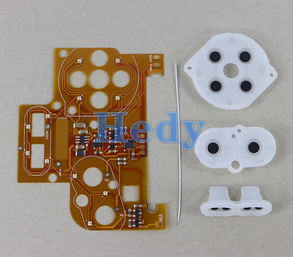 10sets Für GBC Taste Licht Montage LED Farbe Taste Mot Kit Flex Kabel Für Game Boy Farbe