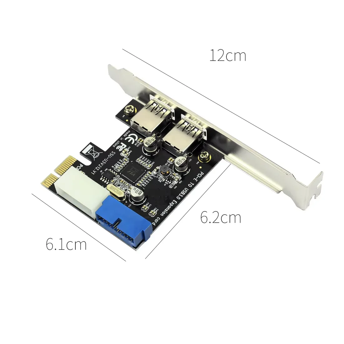 USB3 PCI Express محول PCI E إلى USB 3.0 20pin محول تحكم PCIe x1 USB 3 0 2 منافذ محول USB3.0 PCI-e بطاقة التوسعة