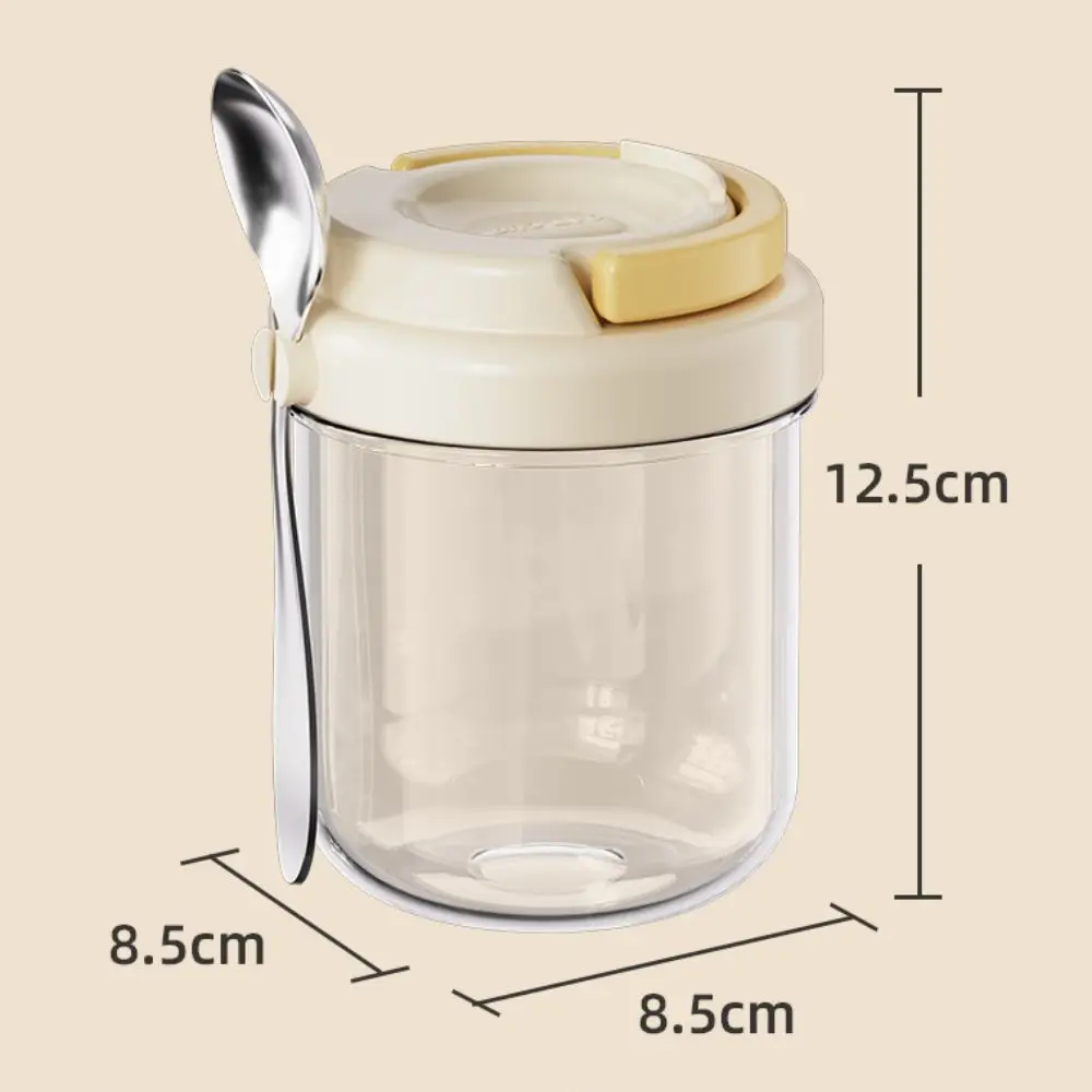 1Pc 430ML Breakfast Cups with Lid and Spoon Portable Yogurt Bowl Leakproof Oats Container Breakfast Home Accessories
