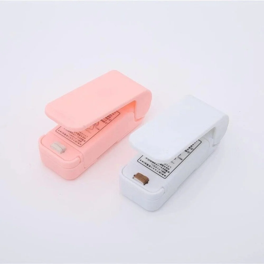 Portable Mini Sealing Machine Plastic Bag Sealer Snack Home Press Heat Clip for Foods