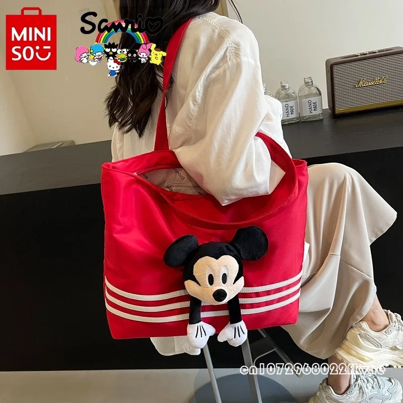 Bolso de muñeca de Mickey para mujer, bolso de hombro clásico y versátil de gran capacidad, de alta calidad, a la moda, novedad de 2024