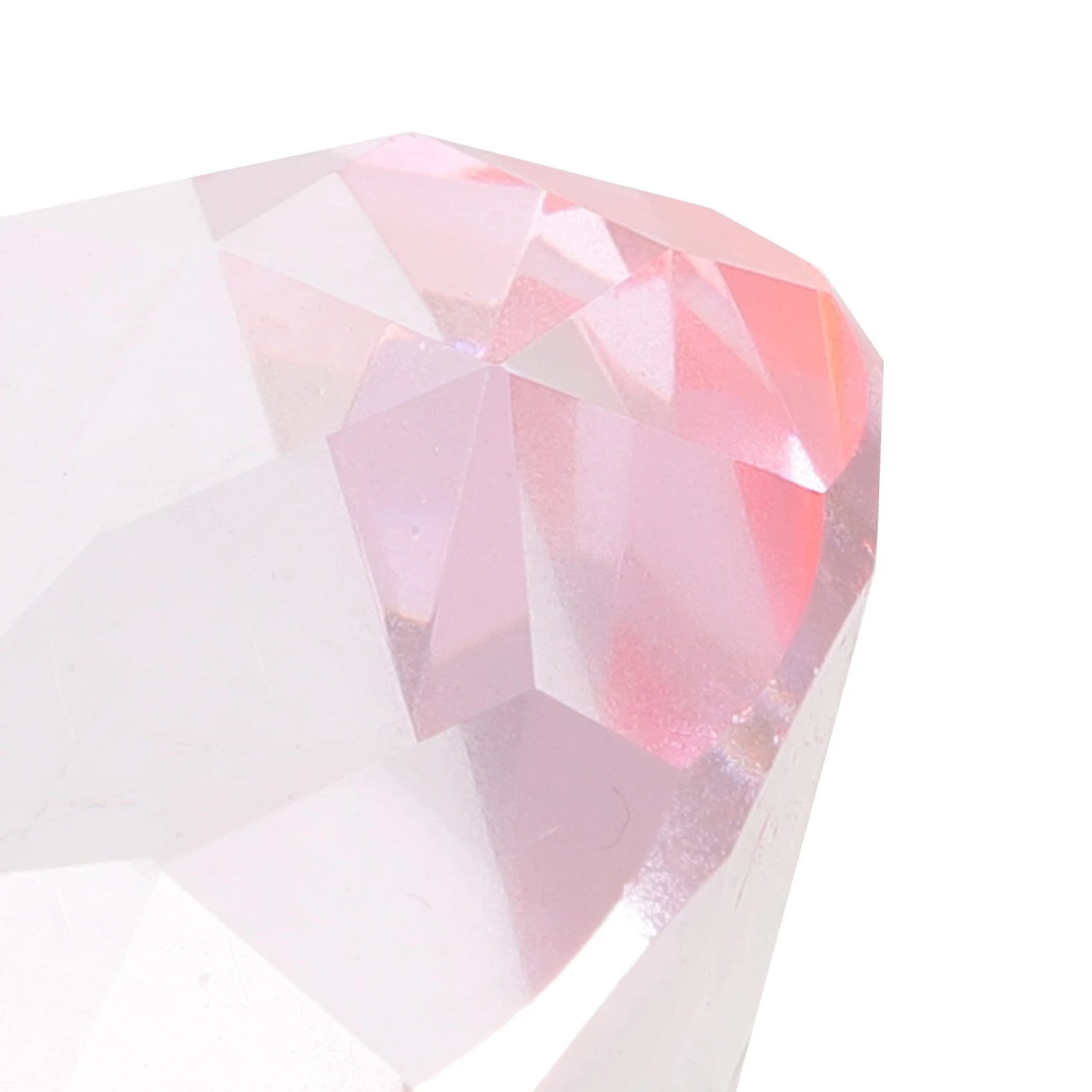 2 ชิ้น คริสตัลประดับเพชรเทียมสีชมพู ขนาด 60 มม. ประดับตกแต่งงานแต่งงาน งานปาร์ตี้ ตกแต่งบ้าน สร้างบรรยากาศโรแมนติก
