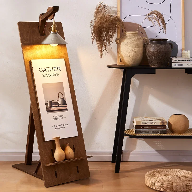 Billboard retro door with lamp vertical floor-to-ceiling poster display stand B & B tavern sign