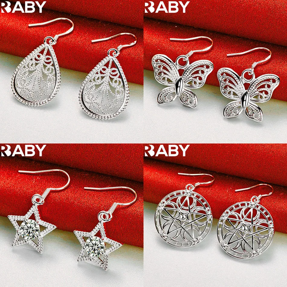 

URBABY 925 Sterling Silver Geometric Drop Earrings For Women Creativity Gifts Street All-match Party And Daily Wear