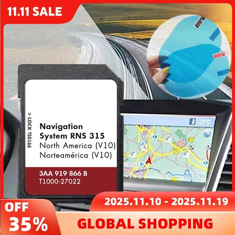 

RNS 315 North America map V10 Navigation 8GB SD Card for VW GTI CC EOS Golf Jetta Passat Beetle Sat Nav 2018 3AA 919 866 B