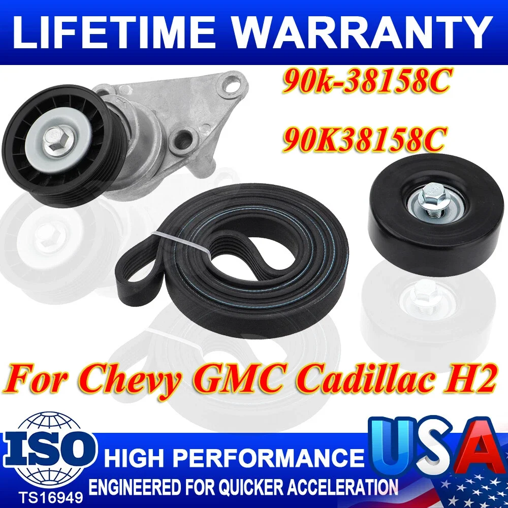 

Комплект компонентов привода с ремнем Serpentine для Chevrolet Silverado GMC 5.3L 6.0L с 145A