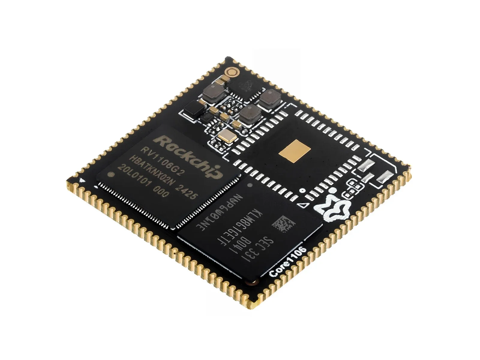 Waveshare Luckfox Core1106 Core Board 8GB eMMC, Based On Rockchip RV1106 Chip, Integrates A-RM Cortex-A7/RISC-V MCU/NPU/ISP