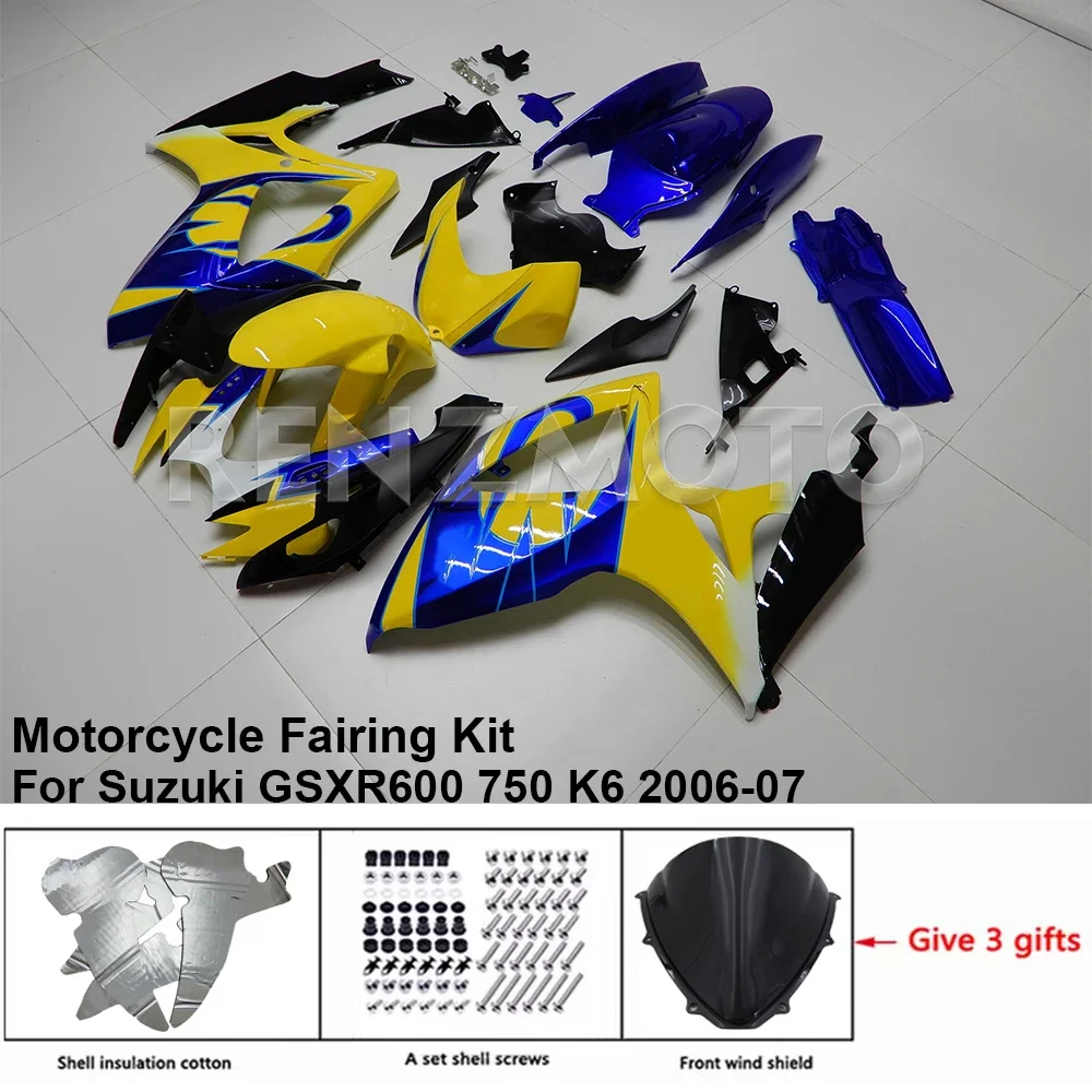 

Motorcycle Fairing Set Body Kit Plastic For Suzuki GSX-R600 R750 2006-2007 K6 Accessories Injection Bodywork S0606-119a