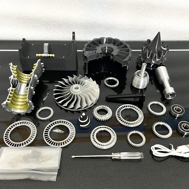 TR900 Aircraft Turbofan Engine Model Kit DIY Jet Engine Assembly Kit Toy