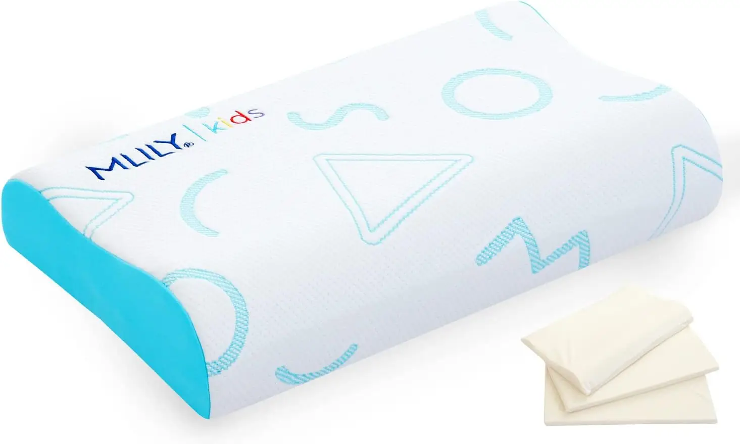 

Регулируемая подушка для детей из пены с эффектом памяти, дышащая, охлаждающая, для мальчиков и девочек, сертифицирована CertiPUR-US, синяя