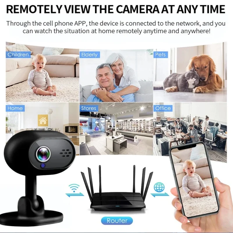 1080P Indoor Security  Motion Detection WiFi Wireless Camera 2-Way Audio Siren Night Vision for Baby Elderly Pet Monitor