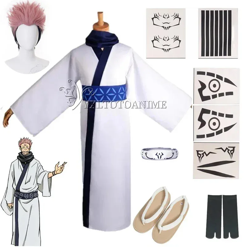 

in stock Jujutsu Kaisen Ryomen Sukuna Cosplay Costumes Adult Men Women Outfits Japan Kimono Hanfu Halloween Anime Clothing