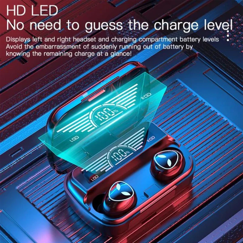 Soleeanre-auriculares inalámbricos con pantalla Digital, cascos deportivos con Control táctil 9D, binaurales, con micrófono