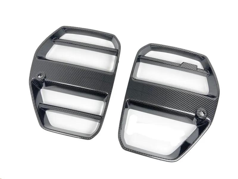 

Version 2 ST style Doubled sided Carbon Fiber Front Bumper Grille Cover For BMW G80 M3 G82 G83 M4 2022