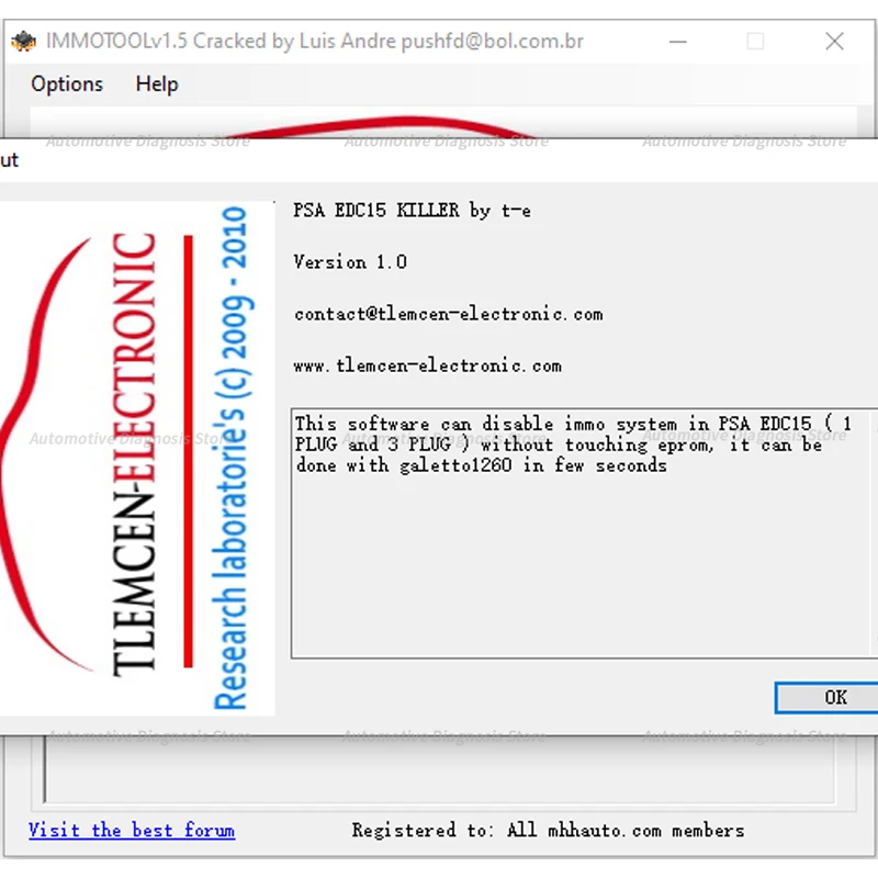 SW IMMOTOOL v1.5 Car Repair Software immo off edc15 edc16 edc17 bsi