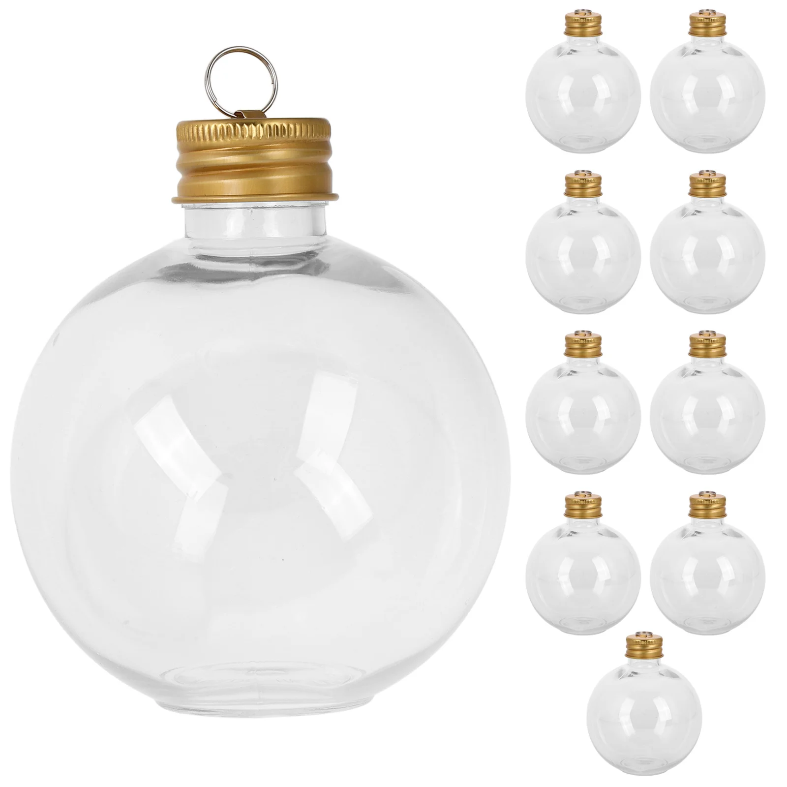 

10Pcs Bulb Shaped Bottle Travel Clear Bottles Household Milk Bottles Spill Proof Design Ideal for Iced Coffee Yogurt