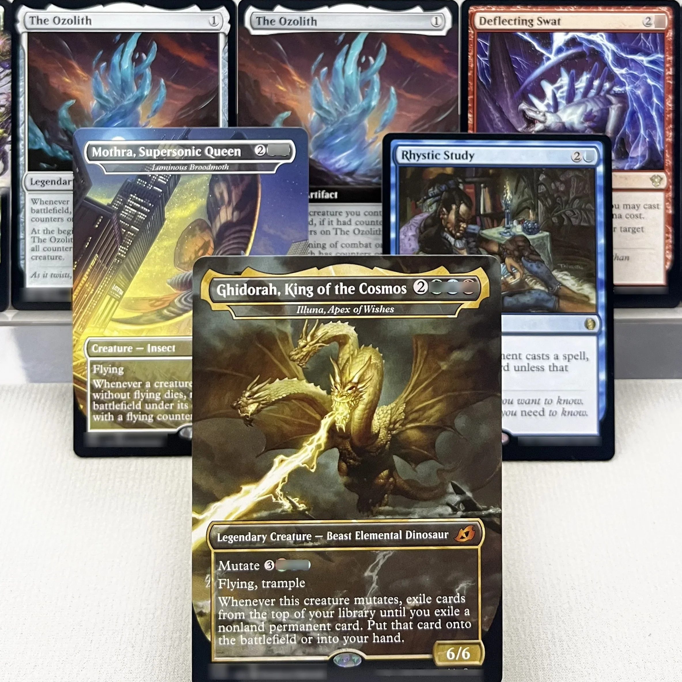 CMR IKO HOLO13-I02 Tarjetas mágicas proxy Tcg The Ozolith lluna, Apex of Wishes Estudio rítico Luminoso Broodmoth recoger