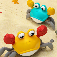 Crawling Crab Baby Toy Tummy Time for Baby Games for Babies Development Rechargeable Crab Fujao Toy Toddler 0-12 12-36 Months