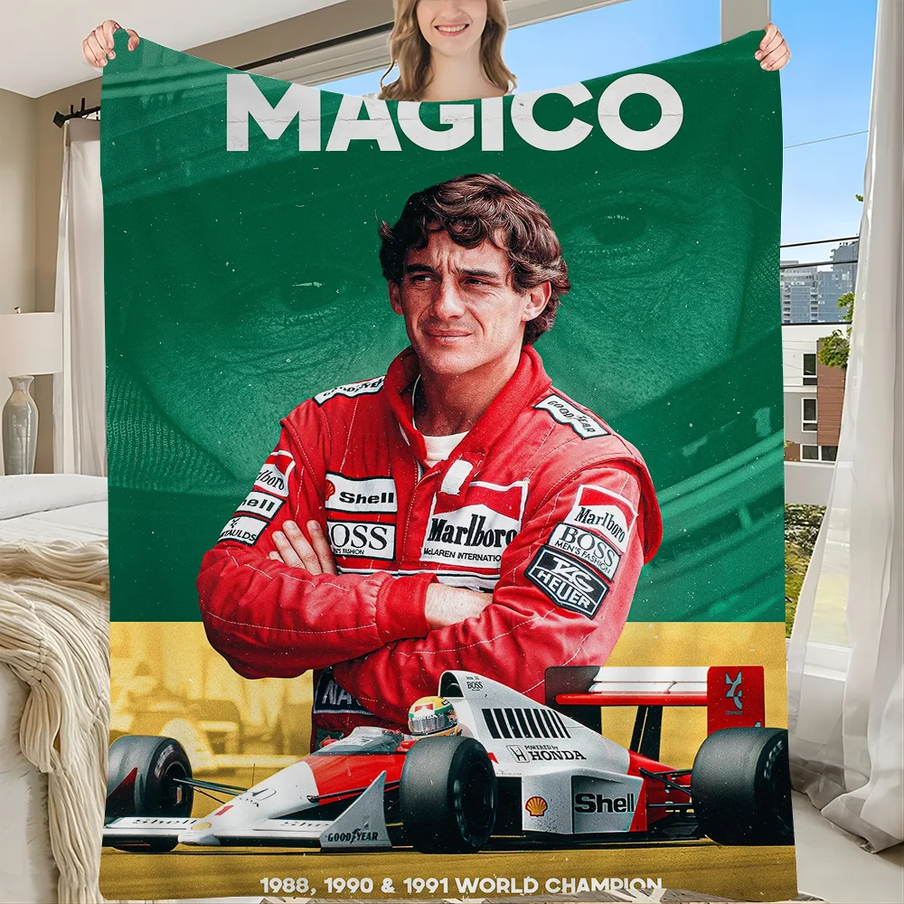 Ayrton Senna F1 Formule Legende Ster Kampioen Raceauto Gedrukt Groot Wandtapijt Hangende Tarot Hippie Tapijten Dorm Art Home Decor