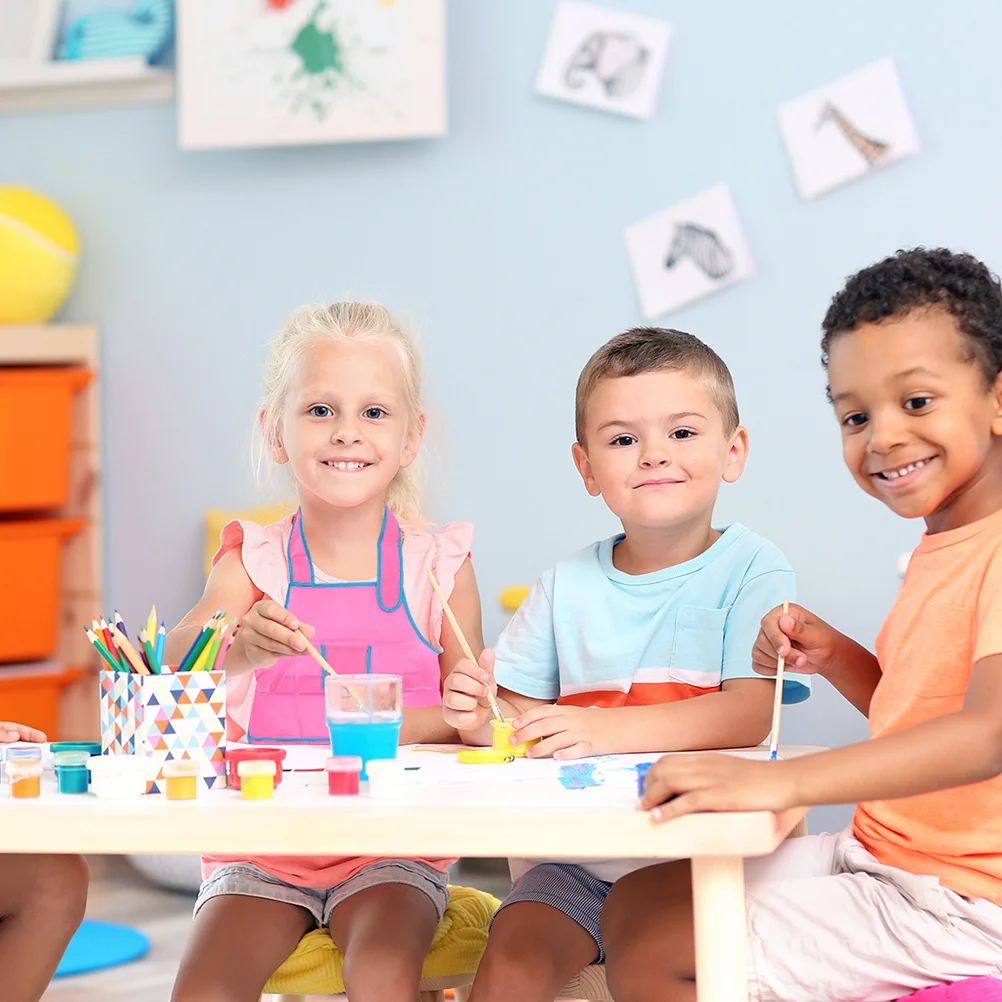 

2Pcs Waterproof Painting Smocks Adjustable Aprons with 4 Pockets Art Craft Drawing Aprons for Painting