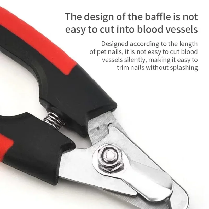 Pet Nail Clippers for Large Dog Nail Trimmer Stainless Steel Scissor Multifunctional Nail Cutter Cat Claw Care Grooming Supplies