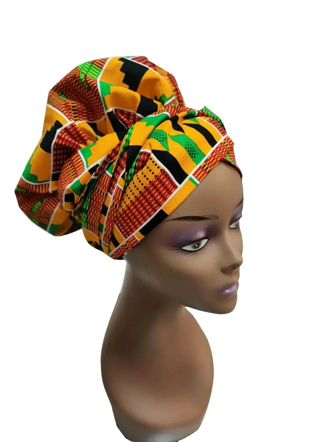 African Headwrap In Women\'s Hair Accessories Scarf Wrapped Head Turban Ladies Hair Accessories Scarf Hat Headwrap Nigeria WYB612