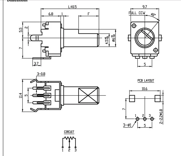 [BELLA]09 type mixer sound potentiometer RK0936N A5K A10K A20K A50K A100K C10K D shatf L=35MM 28MMF --50PCS/LOT