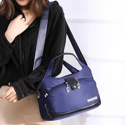 borse da donna borsa donna marca famosa borsa donna Borse a Spalla di Nylon di Modo di Estate Casual Puro di Colore Singolo Sacchetto di Spalla di Grande Capacità Borsa di Tela della signora Inclinato Borsa