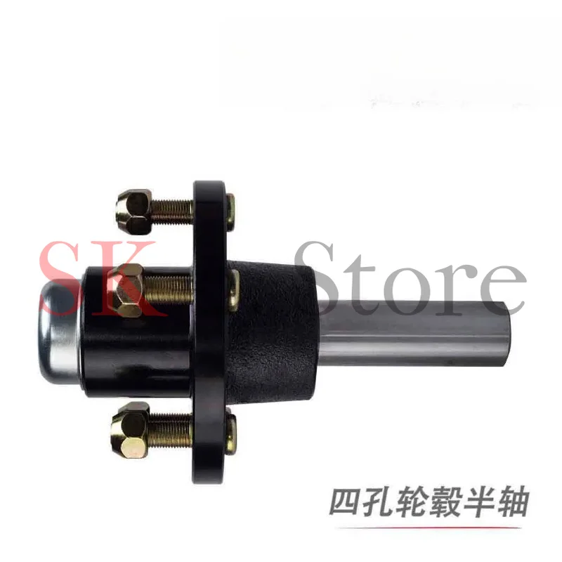 4-100/101.6 Trailer Axle Habatou Off-Road Yacht Trailer RV Axle Head Assembly Wheel Hub Accessories