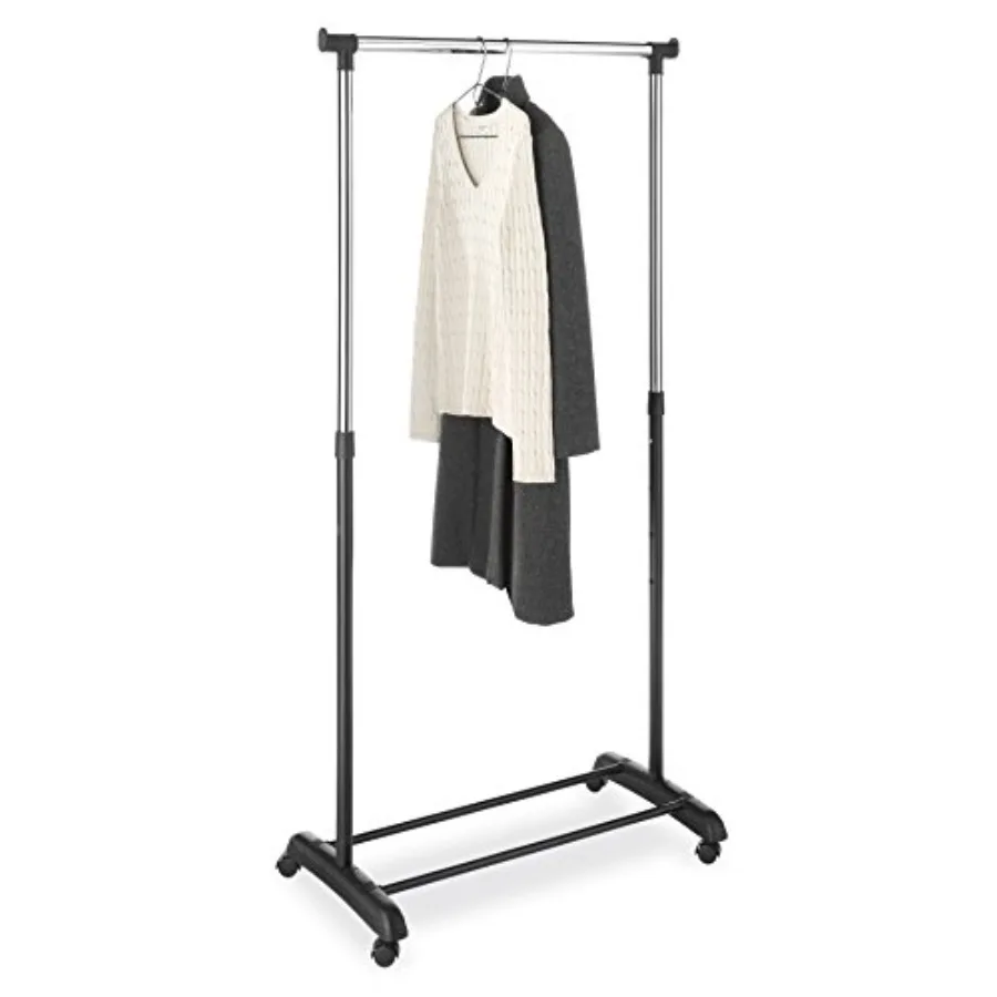 

Deluxe Adjustable Garment Rack-Rolling Clothes Organizer,,18.5 D x 33 W x 66 H