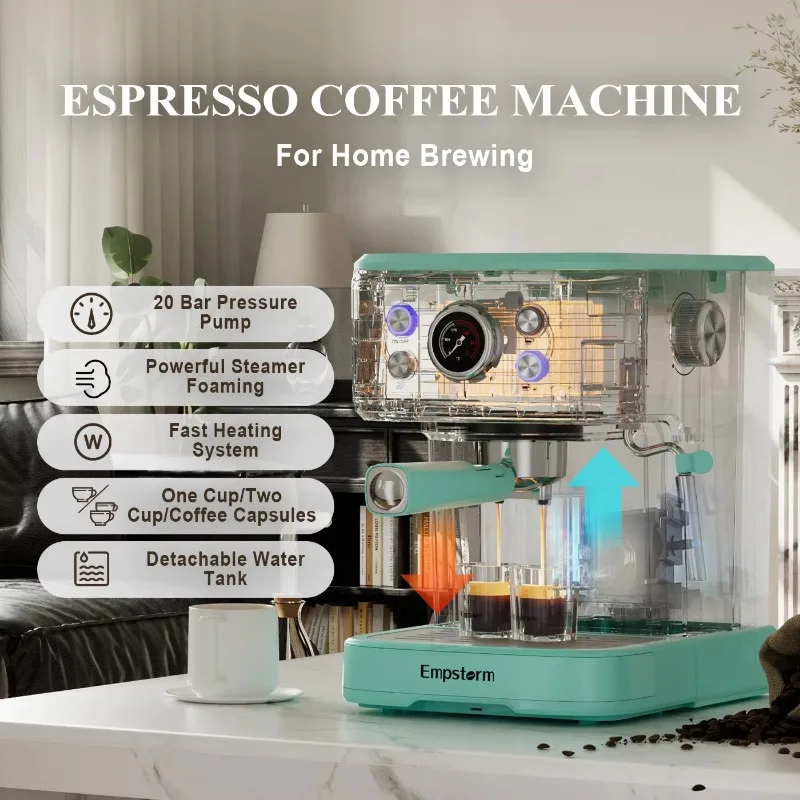 Empstorm High Quality Hot Sale Italian Pump 20 Bar Semi Automatic Coffee Machine for Office Hotel Home Use